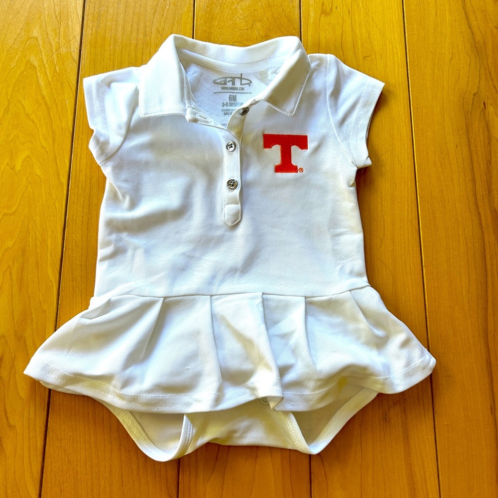 Tennesse Volunteers infant tennis cap sleeve outfit - 6 months